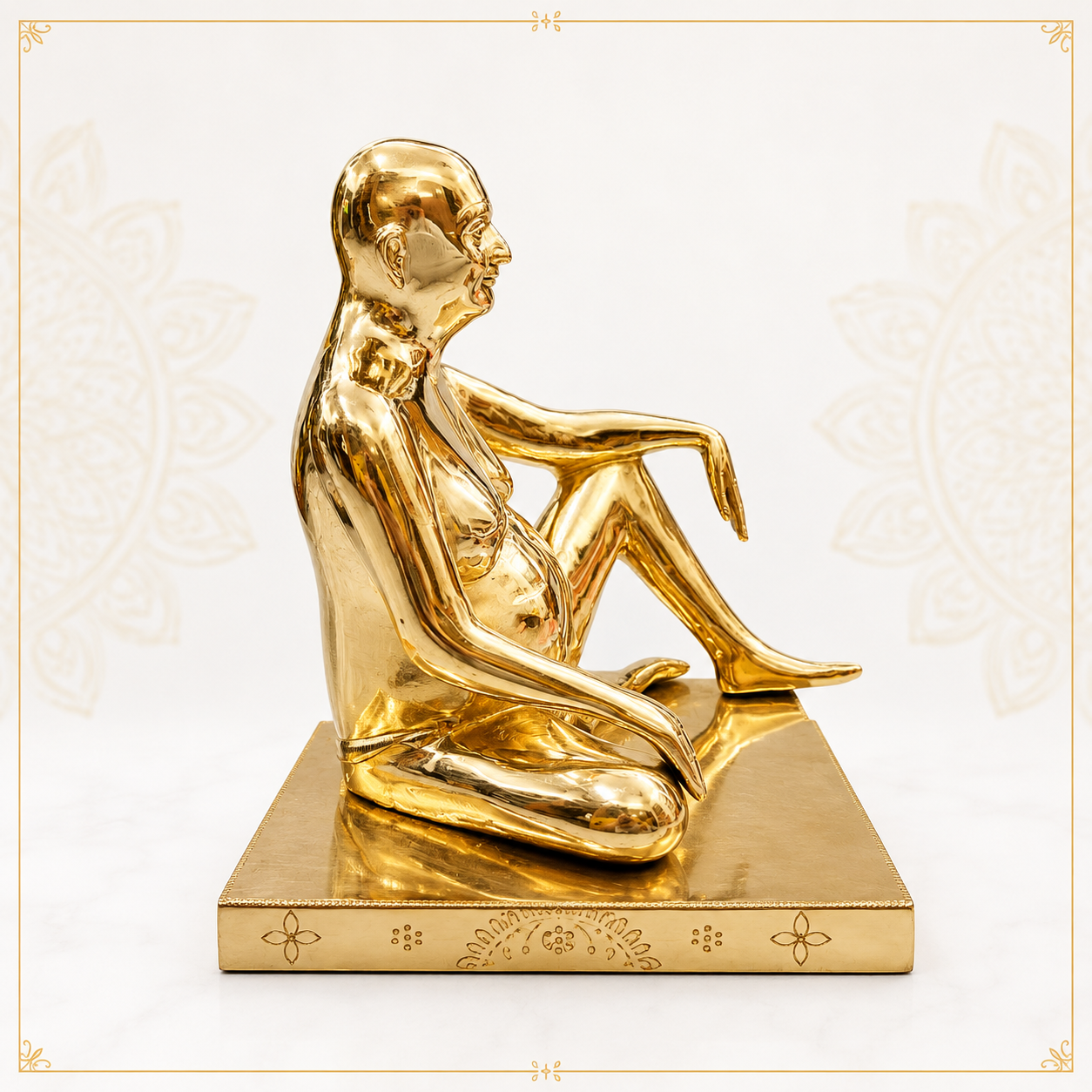bhagwan Nityanand Pure Brass Idol 9″