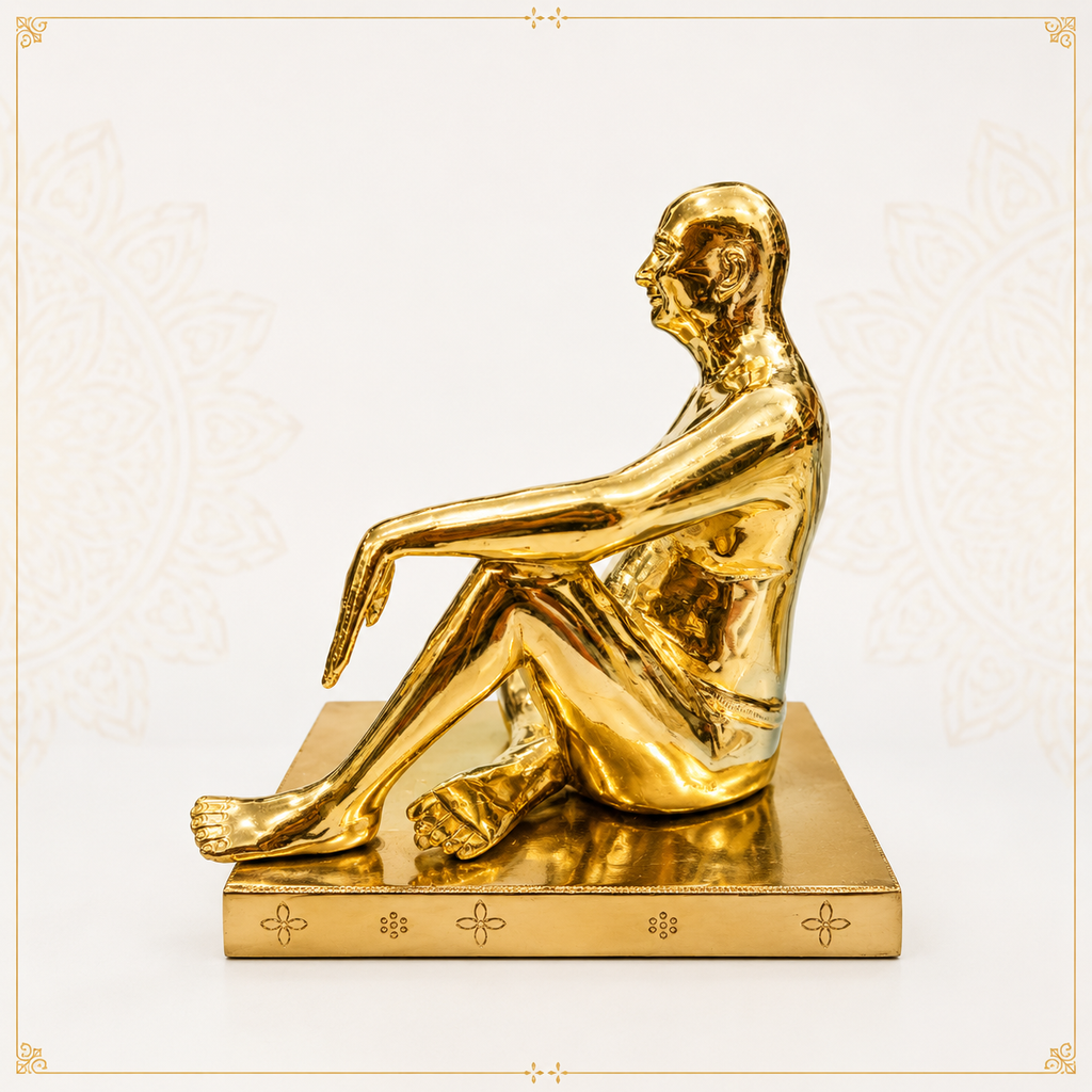 bhagwan Nityanand Pure Brass Idol 9″
