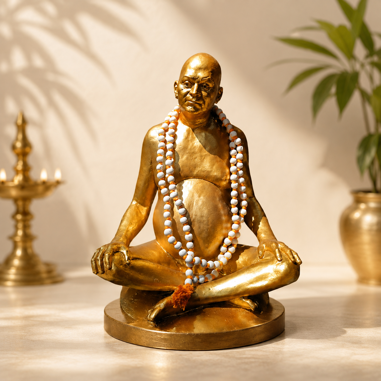 Bhagwan Nityanand Statue – Premium Quality Fiber Finish (12 Inch)