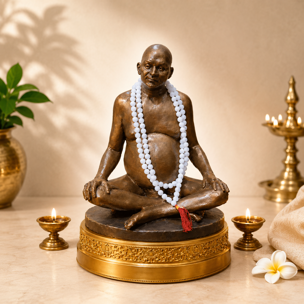 Bhagwan Nityanand Statue – Premium Quality Fiber Finish (12 Inch)