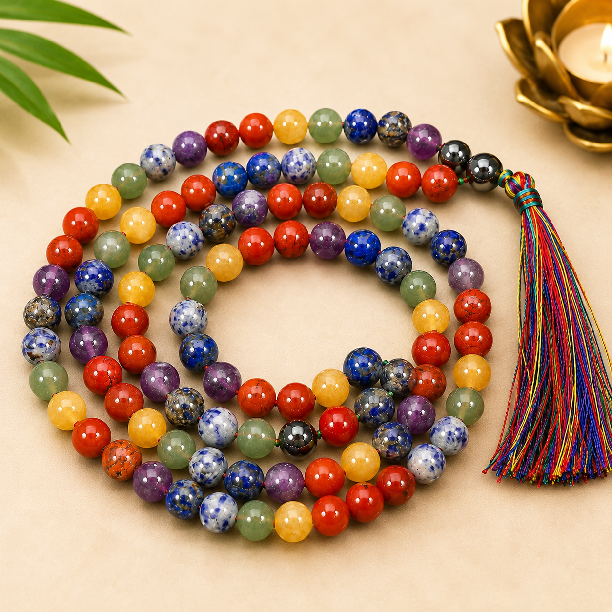 7 Chakra Jap Mala 108 Beads