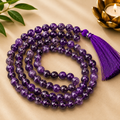 Purple Amethyst Jap Mala 108 Beads