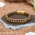 Clear Perspective Premium Hematite Wristband Bracelet – golden