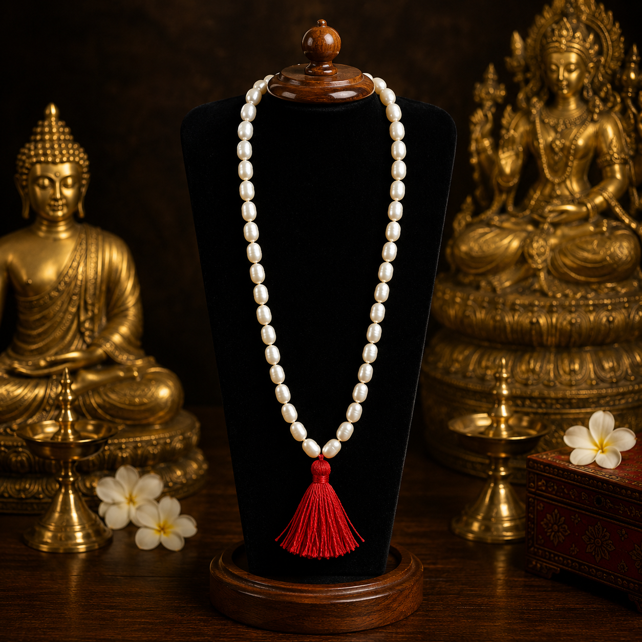 Pearl Mala – Handcrafted Pearl Prayer Beads | www.GurudevNityanand.com