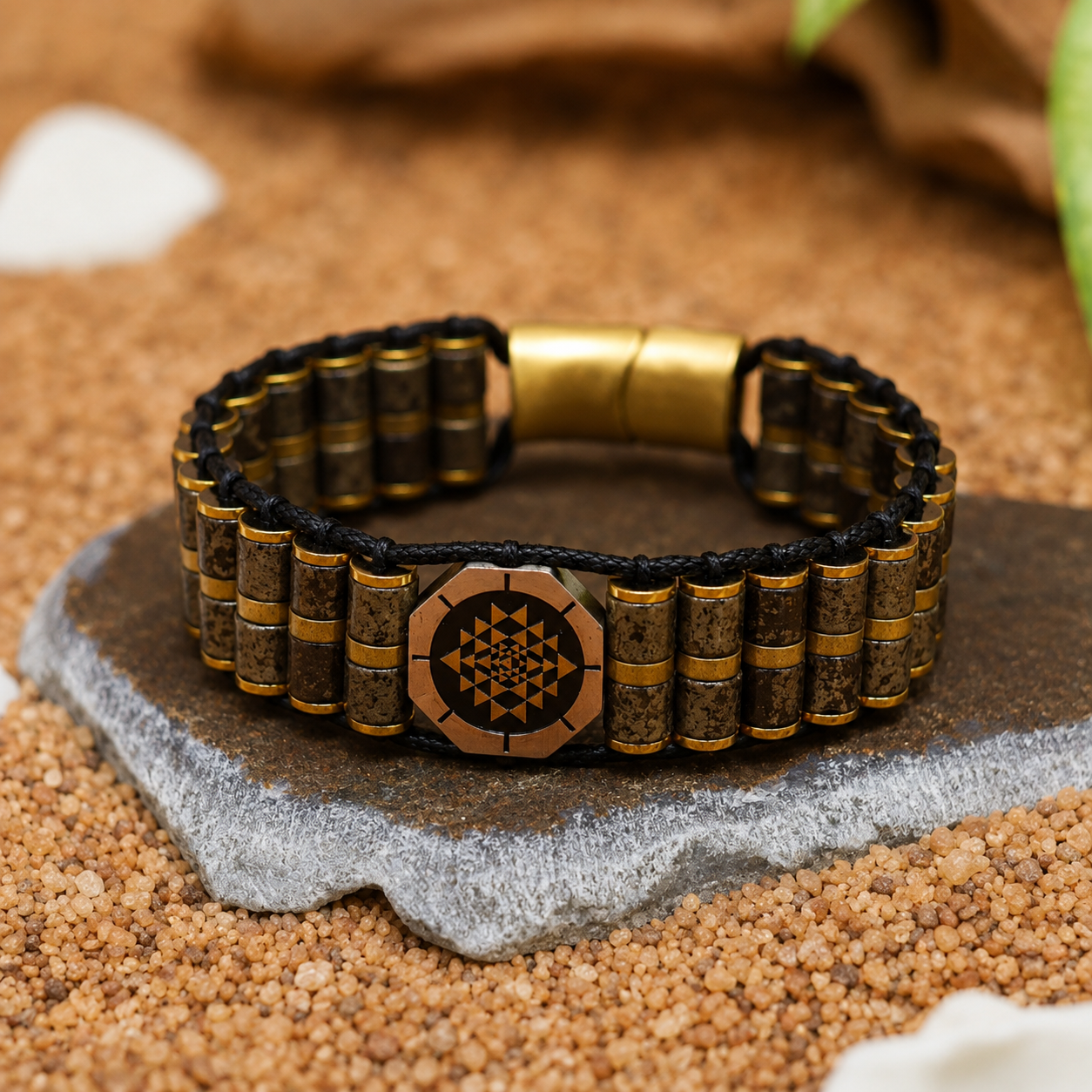 Breaking New Ground in Abundance & Success Sriyantra Pyrite Bracelet