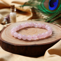 Rose Quartz Crystal Bracelet – 8 MM (Love & Relationships)