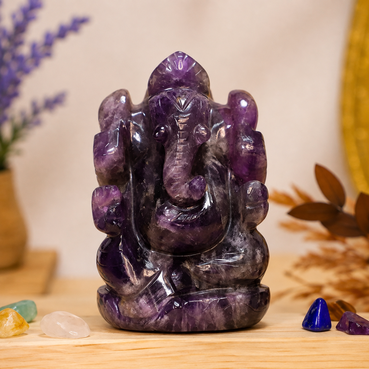 Amethyst Ganesha Idol ( Prosperity & Success)